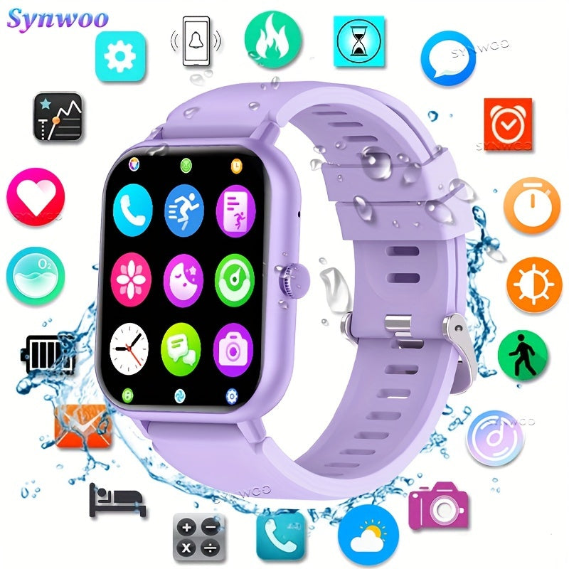 SYWNOO Smart Watch - 4.65cm Full Touch Screen, Fitness Tracker with Multiple Sports Modes, Weather & Music Controls, Voice Assistant, Magnetic Charging - Perfect Gift for Men & Women, Best for Christmas, Perfect for Thanksgiv