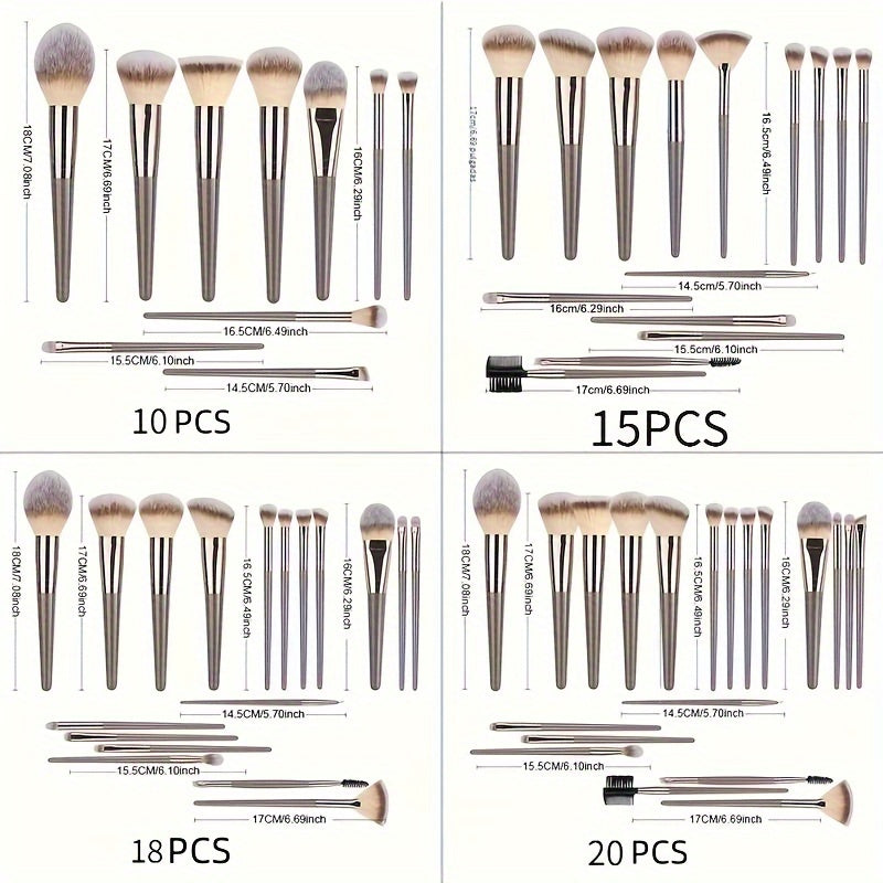 Professional Makeup Brushes Set Bag Foundation Eyelash Eyebrow Eyeshadow Cosmetic Make Up Tool Makeup Brush Tool Set Premium Champagne Golden Makeup Brushes Christmas, Halloween, Birthday,Thanksgiving Gifts