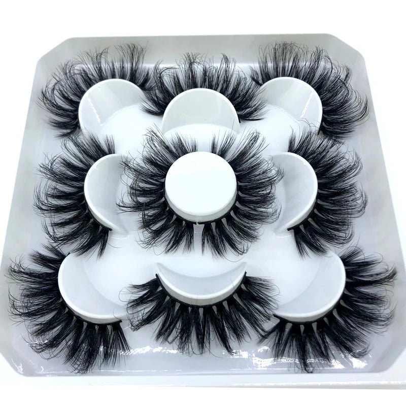 HBZGTLAD New 5 pairs 8-25mm natural 3D false eyelashes fake lashes makeup kit Mink Lashes extension mink eyelashes maquiagem