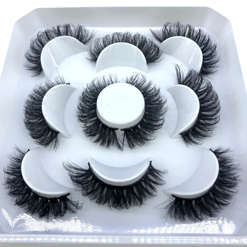 HBZGTLAD New 5 pairs 8-25mm natural 3D false eyelashes fake lashes makeup kit Mink Lashes extension mink eyelashes maquiagem