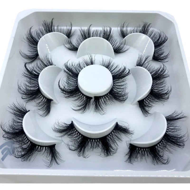 HBZGTLAD New 5 pairs 8-25mm natural 3D false eyelashes fake lashes makeup kit Mink Lashes extension mink eyelashes maquiagem