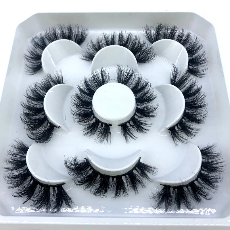 HBZGTLAD New 5 pairs 8-25mm natural 3D false eyelashes fake lashes makeup kit Mink Lashes extension mink eyelashes maquiagem