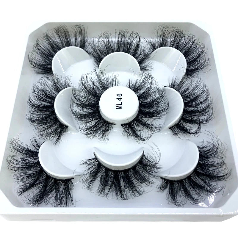 HBZGTLAD New 5 pairs 8-25mm natural 3D false eyelashes fake lashes makeup kit Mink Lashes extension mink eyelashes maquiagem