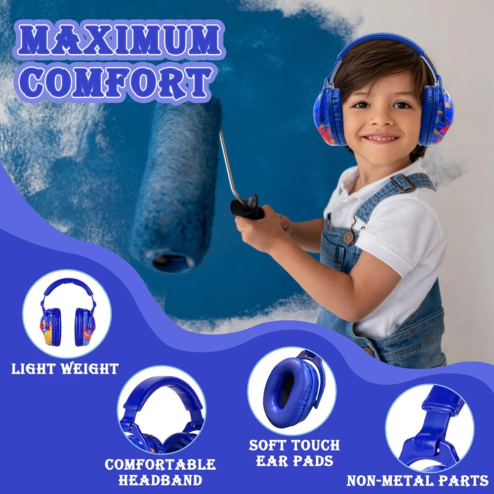 ZOHAN Kid Hearing Protection Earmuffs Ear Defenders Safety Noise Reduction Earmuff NRR 25dB For Toddlers Children Autism