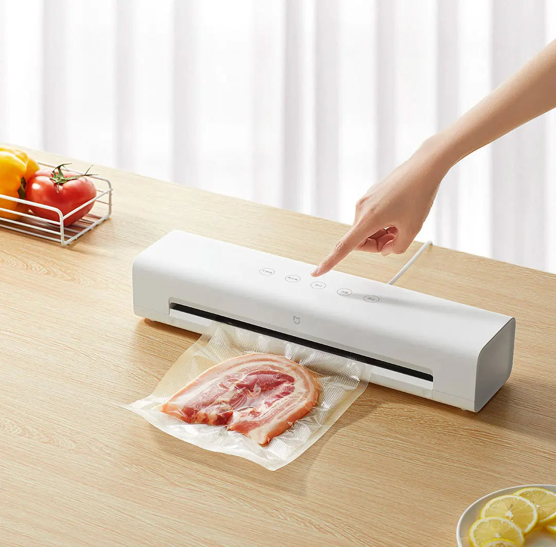 XIAOMI MIJIA Vacuum Sealer Machine,70Kpa Food Vacuum Sealer Machine Preservation Dry/Moist Modes,220V With Free 10pcs Vacuum Bag