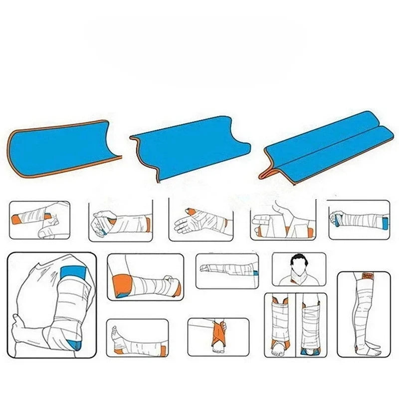 3Size Splint Roll Bandage First Aid Kits Emergency Medical Wrist Fixed Fracture Rescue Protection for Neck Leg Arm Braces Health