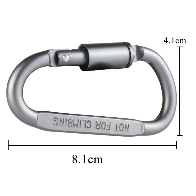 1pcs D Shape Hook Escape Supplies Carabiner Fast Hanging Nut Buckle Rock Outdoor Survival Gear Camp Mountaineering Ring Hook