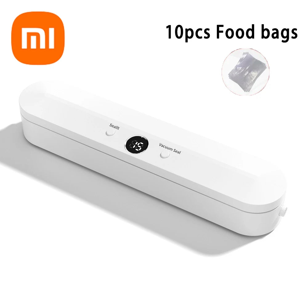 Xiaomi Automatic Vacuum Sealer Machine For Food Storage With 10pcs Free Food Saver Bags 220V Sealing Machine for Vacuum package