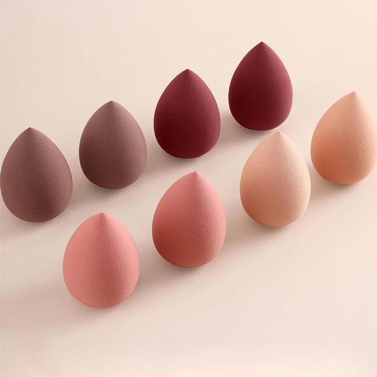 8 pcs Luxurious Beauty Egg Set for Flawless Skin - Includes 3 High-Quality Makeup Sponges for Smooth and Even Application