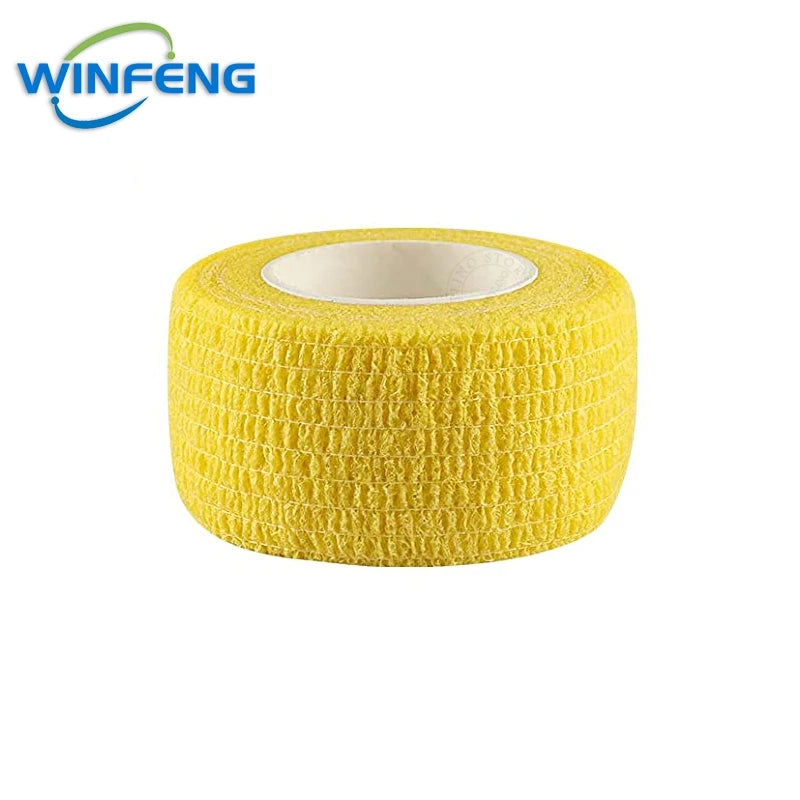 5Pcs Self Adhesive Elastic Bandage First Aid Kit Non-woven Fabric Tape Protective Gear Knee Elbow Support Injury Pad