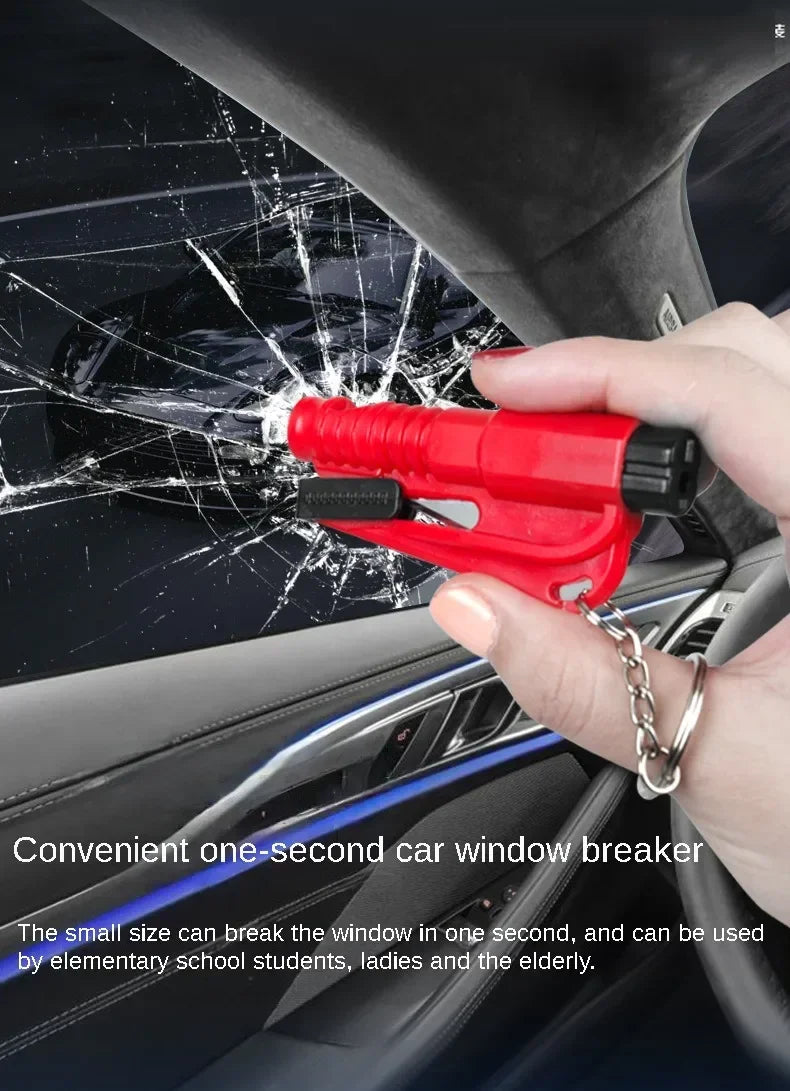 Safety Hammer with Rescue Whistle, Car Escape Tool,2-in-1 Window Breaker Seatbelt Cutter, Compact Emergency Escape Tool for Car