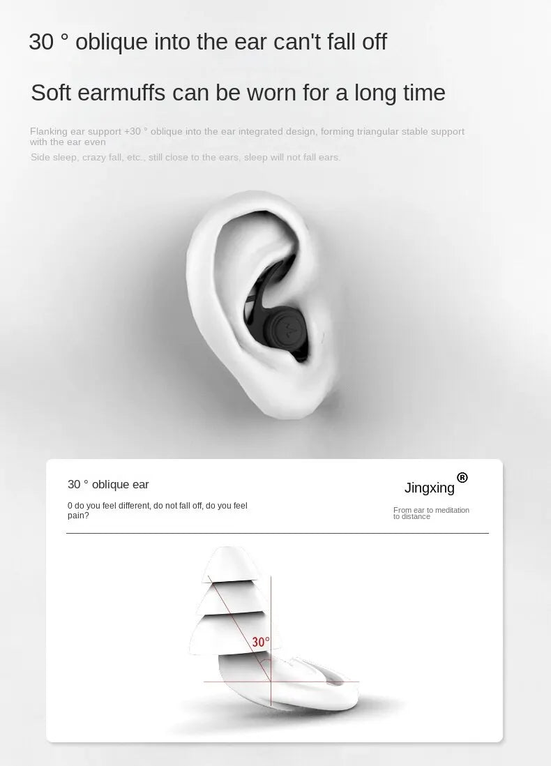 OEM Anti-noise Sleep Silicone Earplugs Sound Insulation Noise Reduction Earplugs Snoring Silent Sleeping Device