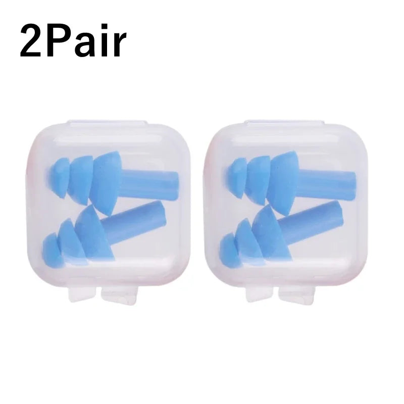 Waterproof Swimming Ear Plugs Soft Silicone Earplugs Reusable Noise Reduction Sleeping Ear Plugs Ear Hearing Protector With Box