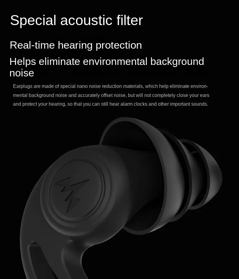 OEM Anti-noise Sleep Silicone Earplugs Sound Insulation Noise Reduction Earplugs Snoring Silent Sleeping Device