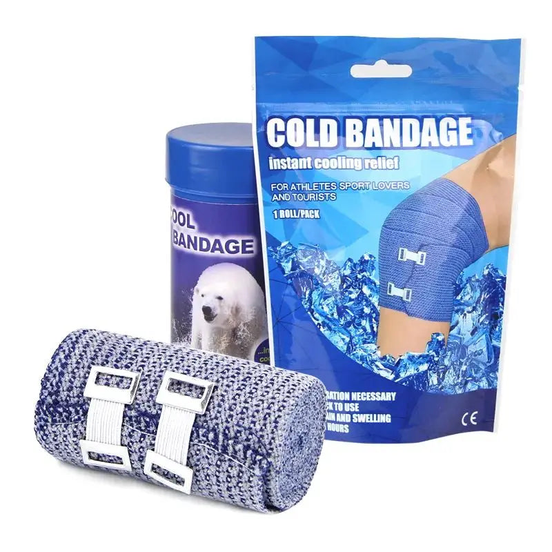 Self Adhesive Ice Bandage Instant Cooling Ice Tape Muscle Recovery  Cooling and Compression Tape for Athletes and Adults