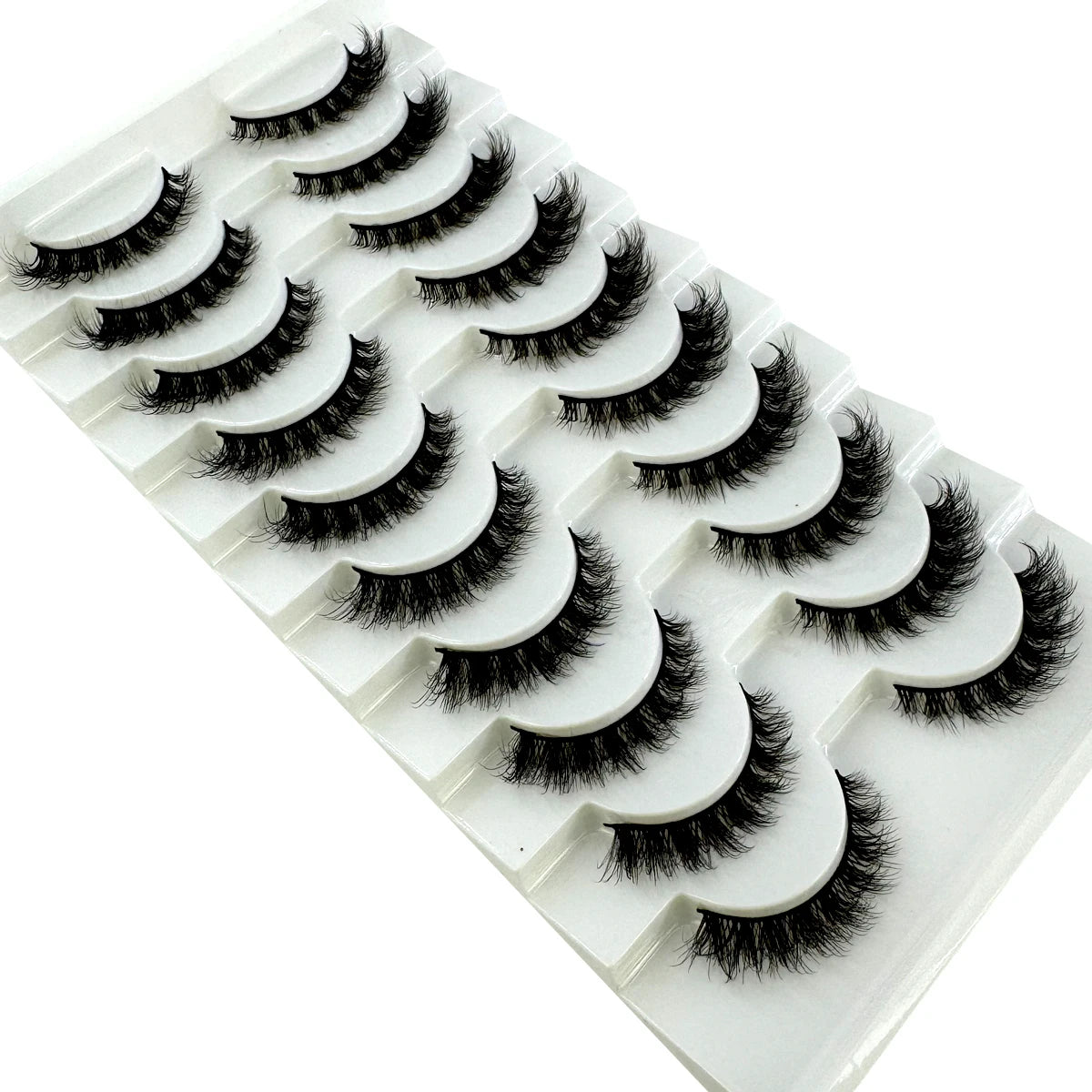 HBZGTLAD New 10 pairs 3D Mink Lashes Faux Mink Fluffy Lash Soft Full Thick Wispy Eyelash Dramatic False Eyelashes Makeup