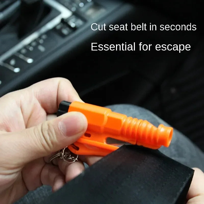 Safety Hammer with Rescue Whistle, Car Escape Tool,2-in-1 Window Breaker Seatbelt Cutter, Compact Emergency Escape Tool for Car