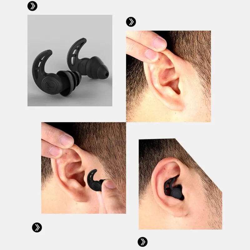 OEM Anti-noise Sleep Silicone Earplugs Sound Insulation Noise Reduction Earplugs Snoring Silent Sleeping Device