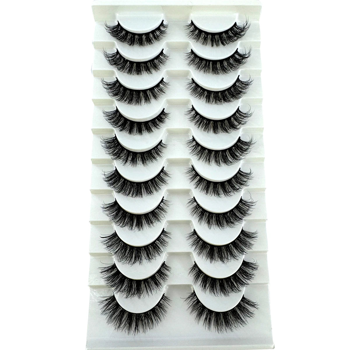 HBZGTLAD New 10 pairs 3D Mink Lashes Faux Mink Fluffy Lash Soft Full Thick Wispy Eyelash Dramatic False Eyelashes Makeup