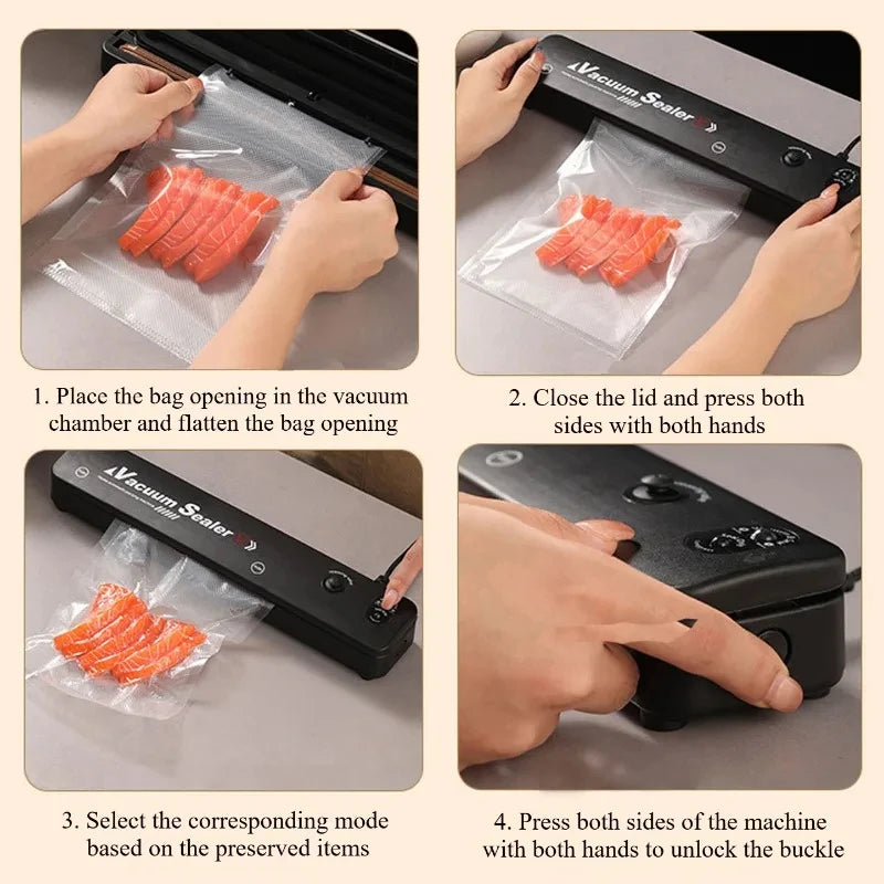 Xiaomi Vacuum Food Sealer Vacuum Sealer Food Storage Plastic Bags Sealer Vacuum Packaging Mini Food Preservation Machine