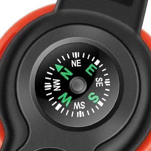 7in1 Emergency Survival Function Whistle Outdoor Multifunctional Survival Whistle with Lanyard Compass Flashlight Camping Hike