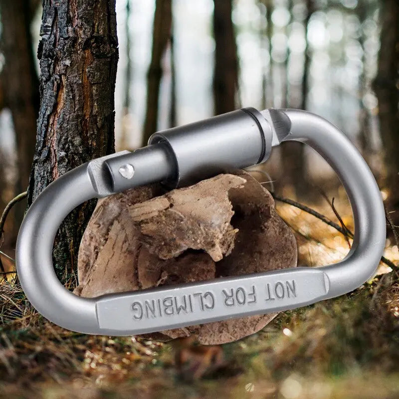 1pcs D Shape Hook Escape Supplies Carabiner Fast Hanging Nut Buckle Rock Outdoor Survival Gear Camp Mountaineering Ring Hook