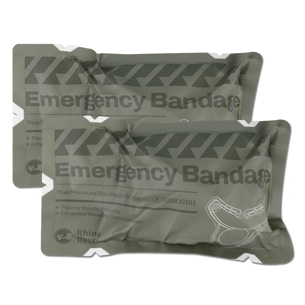 6 Inch Pressure Emergency Bandage, Rhino Rescue Compression Trauma Wound Dressing, Medical Combat  First Aid Kit IFAK Supplies,