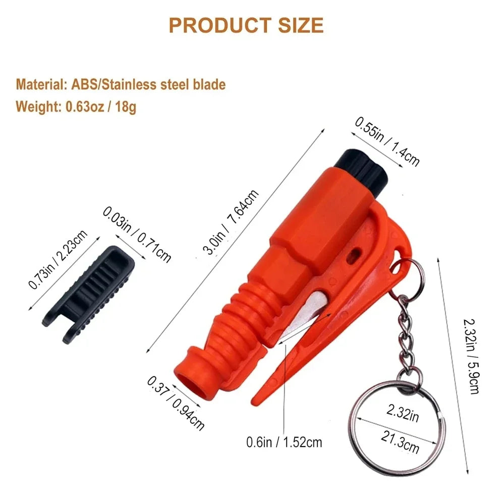 Safety Hammer with Rescue Whistle, Car Escape Tool,2-in-1 Window Breaker Seatbelt Cutter, Compact Emergency Escape Tool for Car