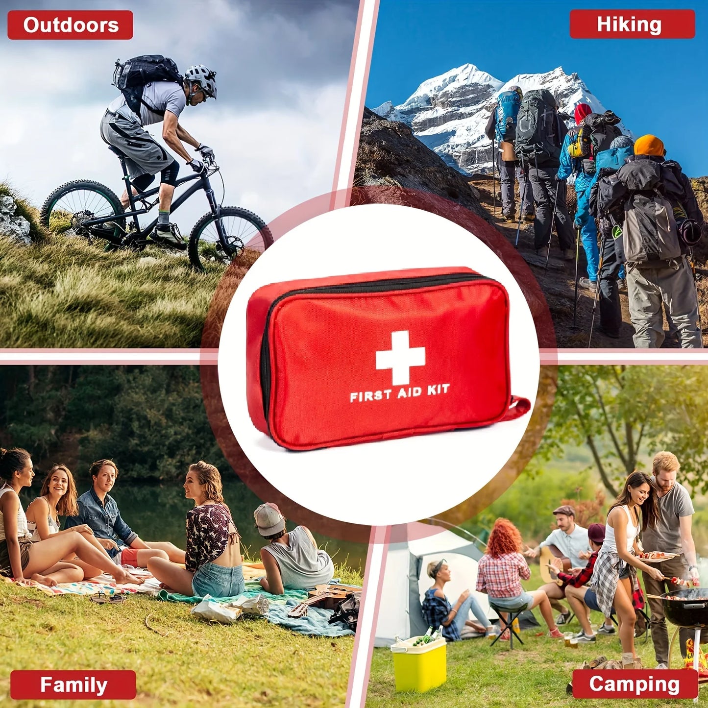 First Aid Kit, Multi-purpose Emergency Medical Portable Medical Bag, Outdoor Multi-functional First Aid Bag Home Emergency Bag