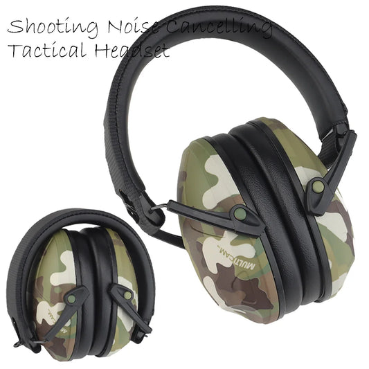 IPSC Shooting Noise Cancelling Headset Tactical Earmuff Anti-noise Headphone Hearing Protection Headset Foldable Ear Protector