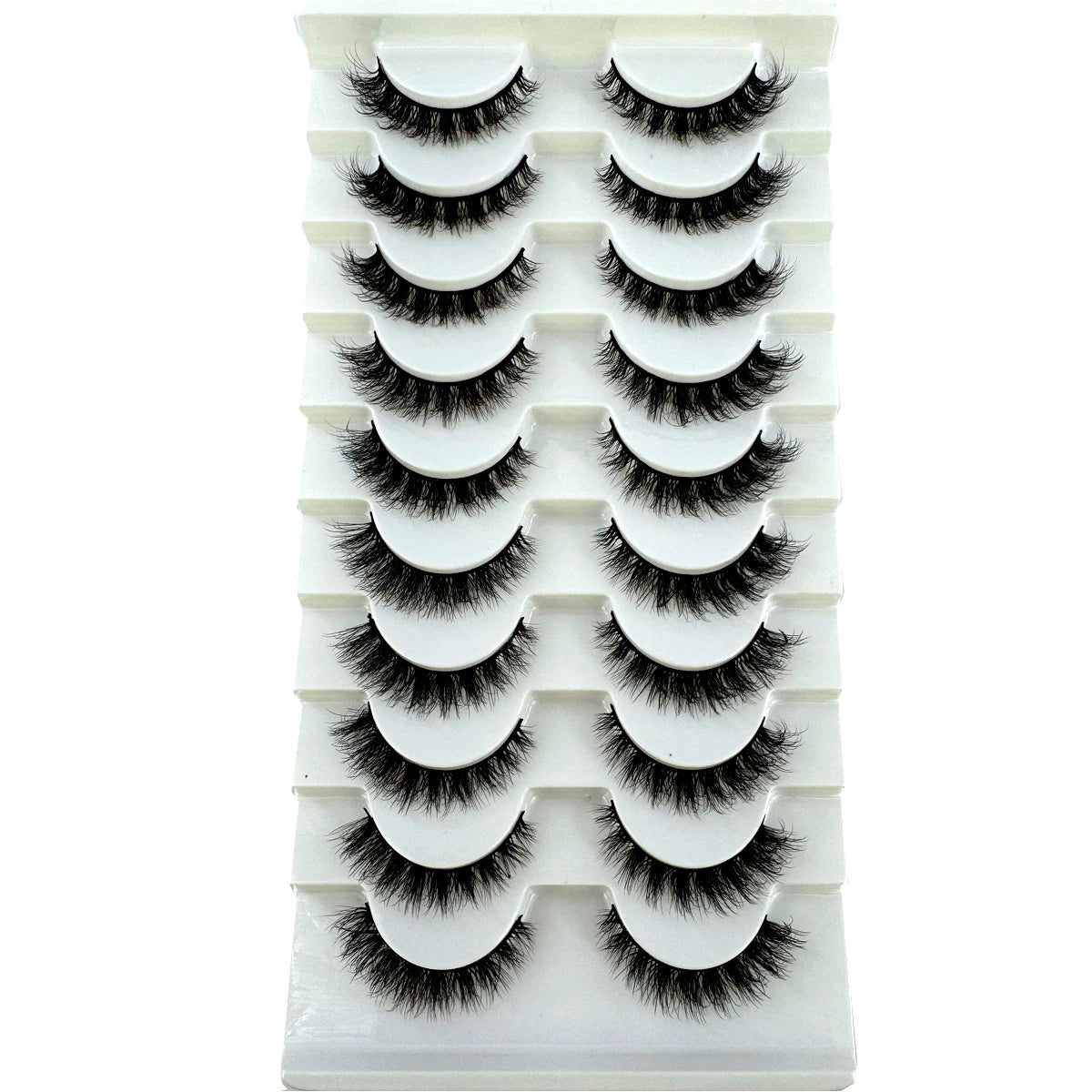 HBZGTLAD New 10 pairs 3D Mink Lashes Faux Mink Fluffy Lash Soft Full Thick Wispy Eyelash Dramatic False Eyelashes Makeup