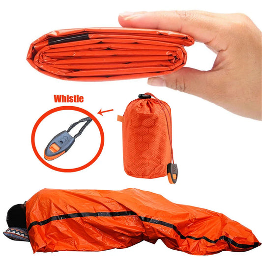 Waterproof Lightweight Thermal Emergency Sleeping Bag Survival Blanket Bag CampingHiking Outdoor Activities Equipment