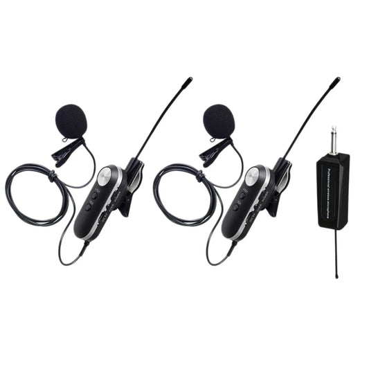 Wireless Lavalier Microphone System Dual Wireless Lapel Mic For Iphone DSLR Camera Youtube Podcast Vlog Interview