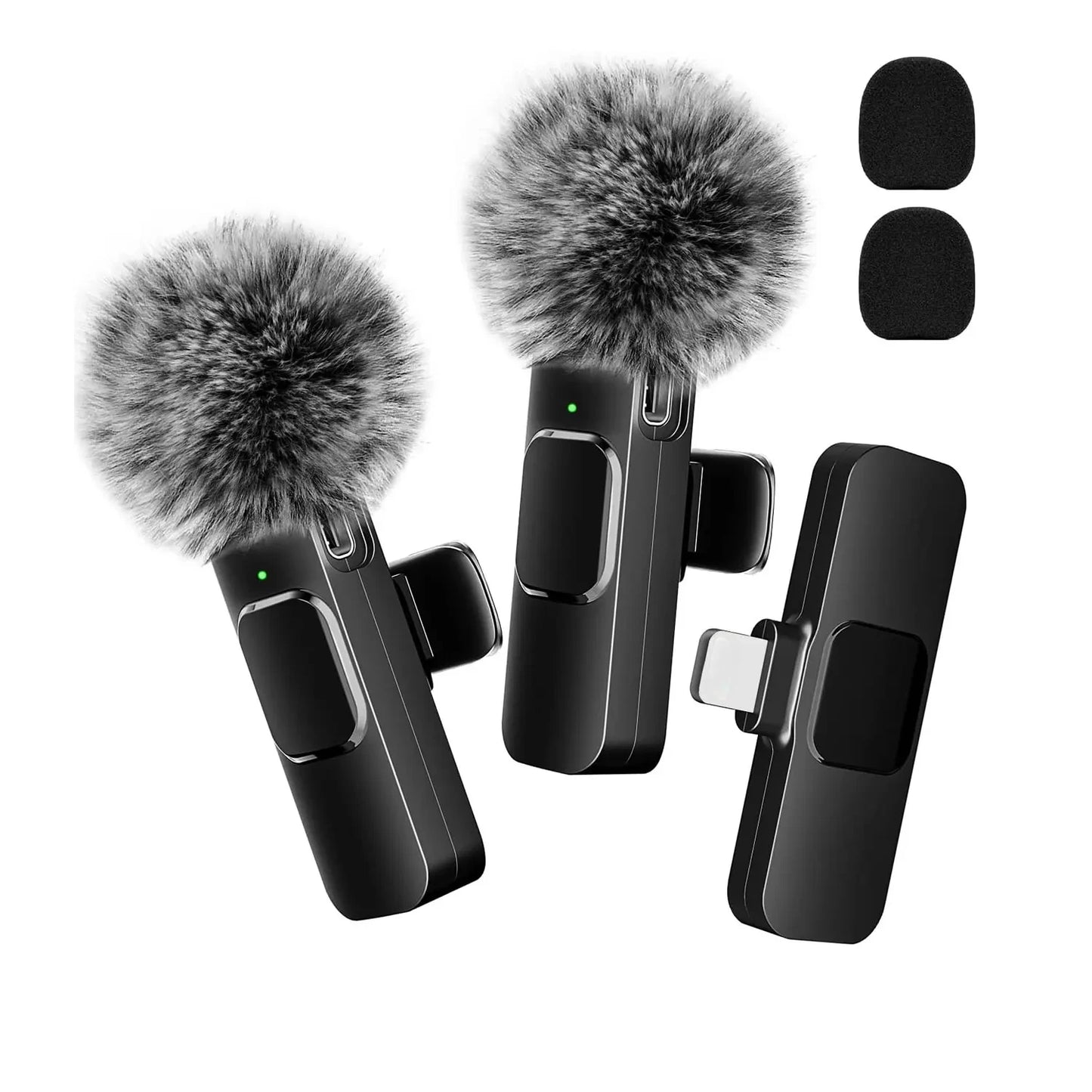 NEW Wireless Lavalier Microphone Mini Audio Video Recording Mic for IPhone Android Outdoor Tiktok Live Broadcast Interview Vlog