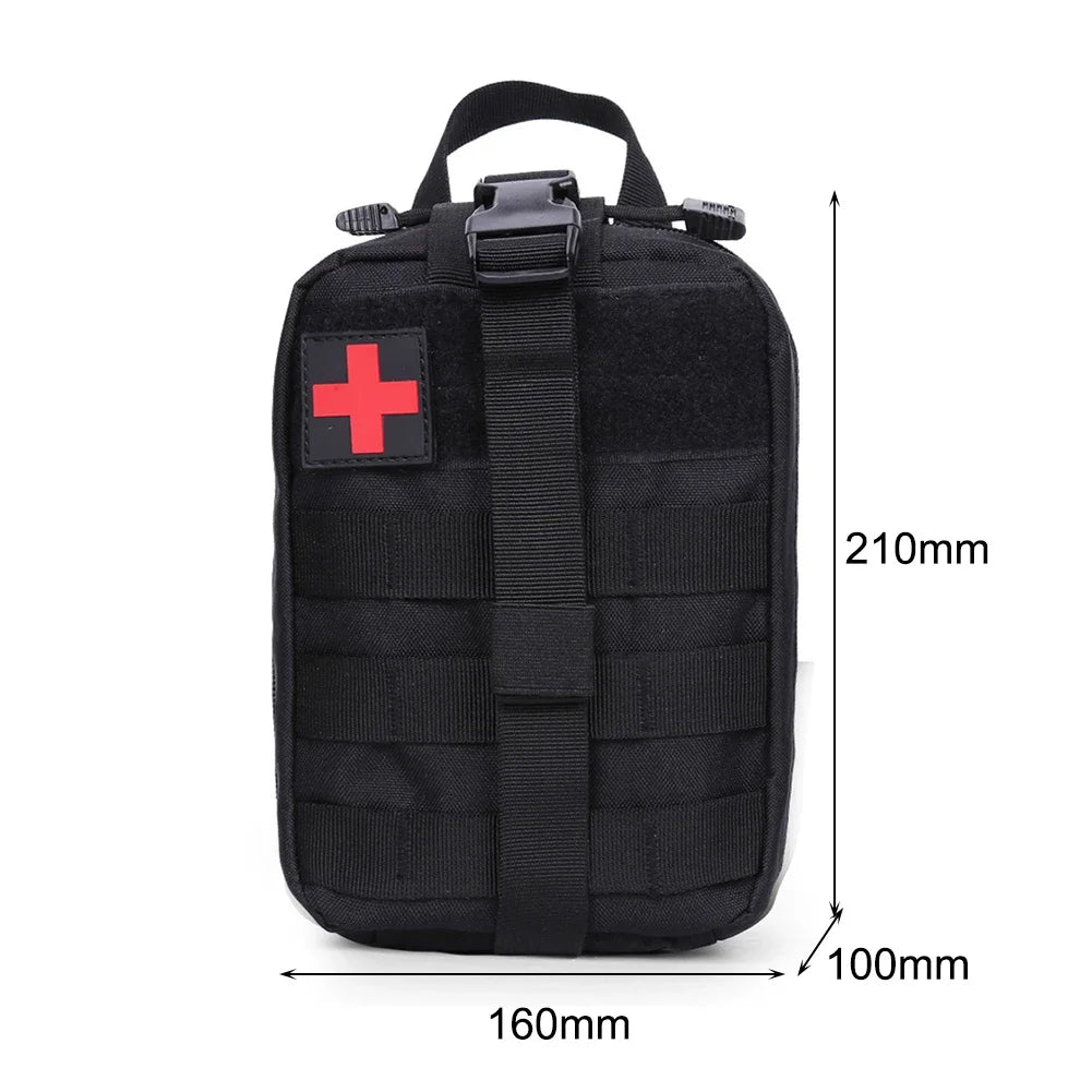 First Aid Kit Camping Tactical Medical EDC Pouch Emergency Survival Kit Outdoor Hunting Medical Bag 1000D Nylon Bag Waist Pack