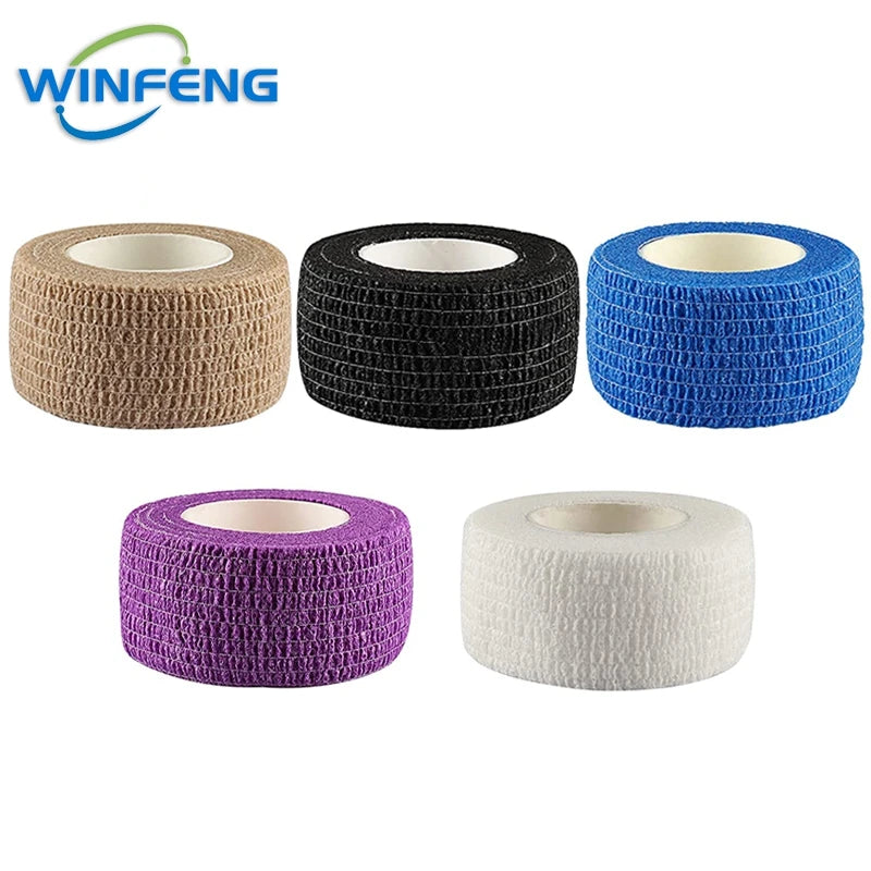 5Pcs Self Adhesive Elastic Bandage First Aid Kit Non-woven Fabric Tape Protective Gear Knee Elbow Support Injury Pad