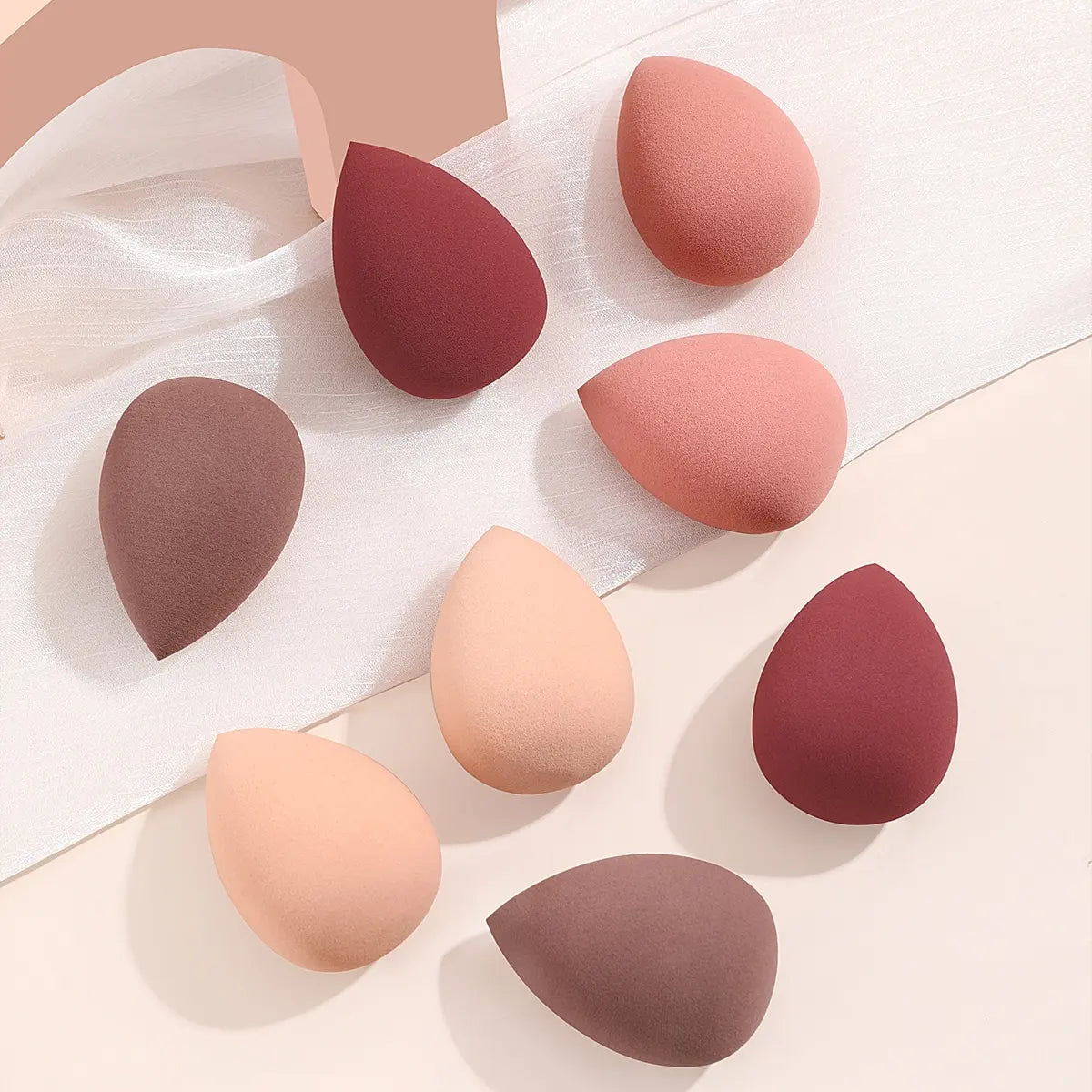 8 pcs Luxurious Beauty Egg Set for Flawless Skin - Includes 3 High-Quality Makeup Sponges for Smooth and Even Application