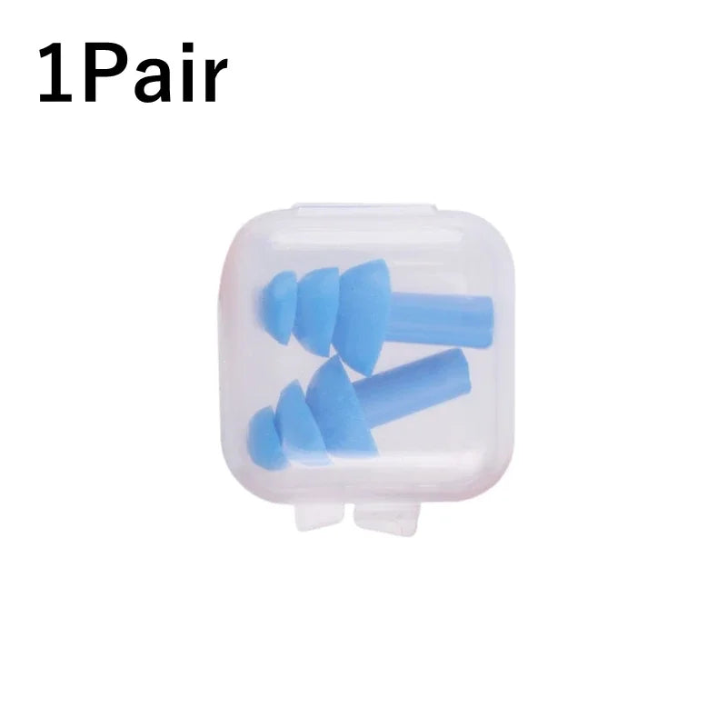 Waterproof Swimming Ear Plugs Soft Silicone Earplugs Reusable Noise Reduction Sleeping Ear Plugs Ear Hearing Protector With Box