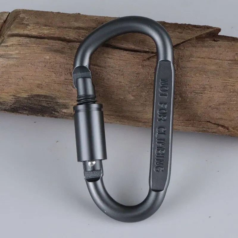 1pcs D Shape Hook Escape Supplies Carabiner Fast Hanging Nut Buckle Rock Outdoor Survival Gear Camp Mountaineering Ring Hook