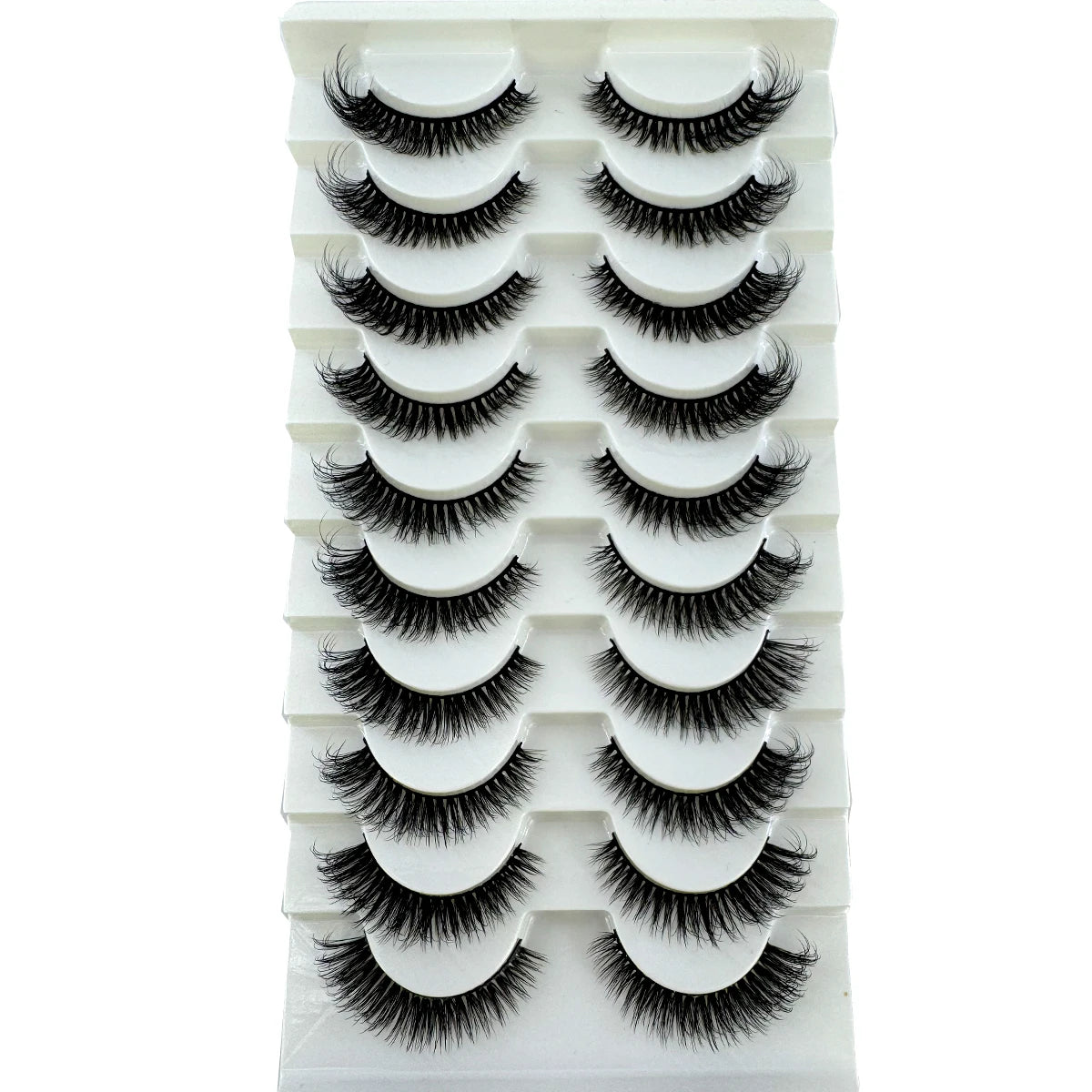 HBZGTLAD New 10 pairs 3D Mink Lashes Faux Mink Fluffy Lash Soft Full Thick Wispy Eyelash Dramatic False Eyelashes Makeup