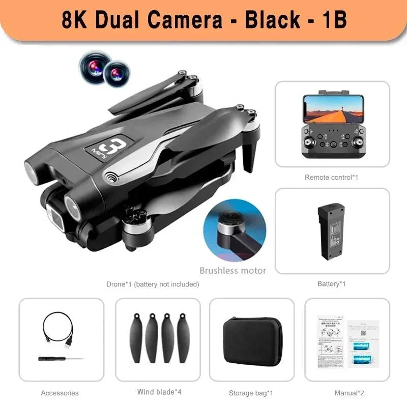 2024 NEW Z908 Pro Max Drone 8K Profesional HD Dual Camera Brushless Motor FPV Obstacle Avoidance Foldable Quadcopter RC 10000M