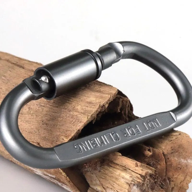 1pcs D Shape Hook Escape Supplies Carabiner Fast Hanging Nut Buckle Rock Outdoor Survival Gear Camp Mountaineering Ring Hook