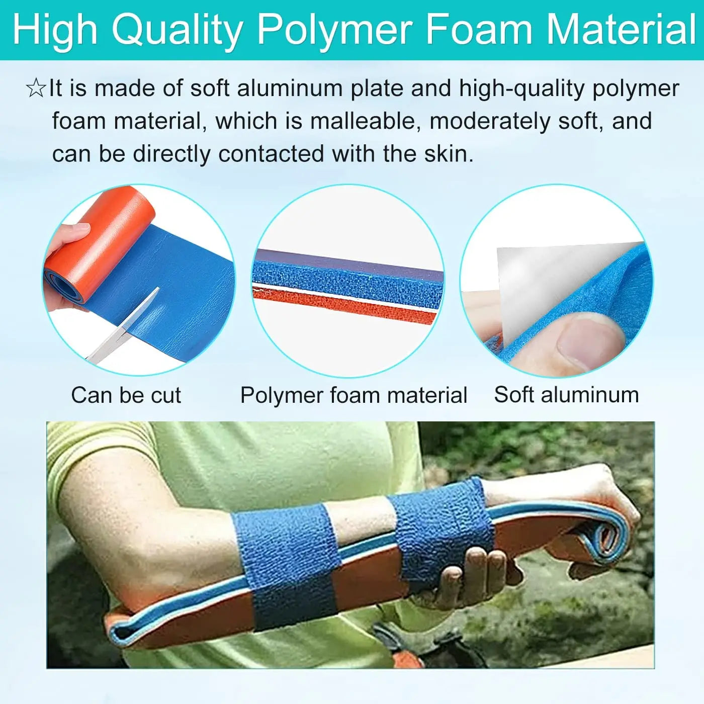 3Size Splint Roll Bandage First Aid Kits Emergency Medical Wrist Fixed Fracture Rescue Protection for Neck Leg Arm Braces Health