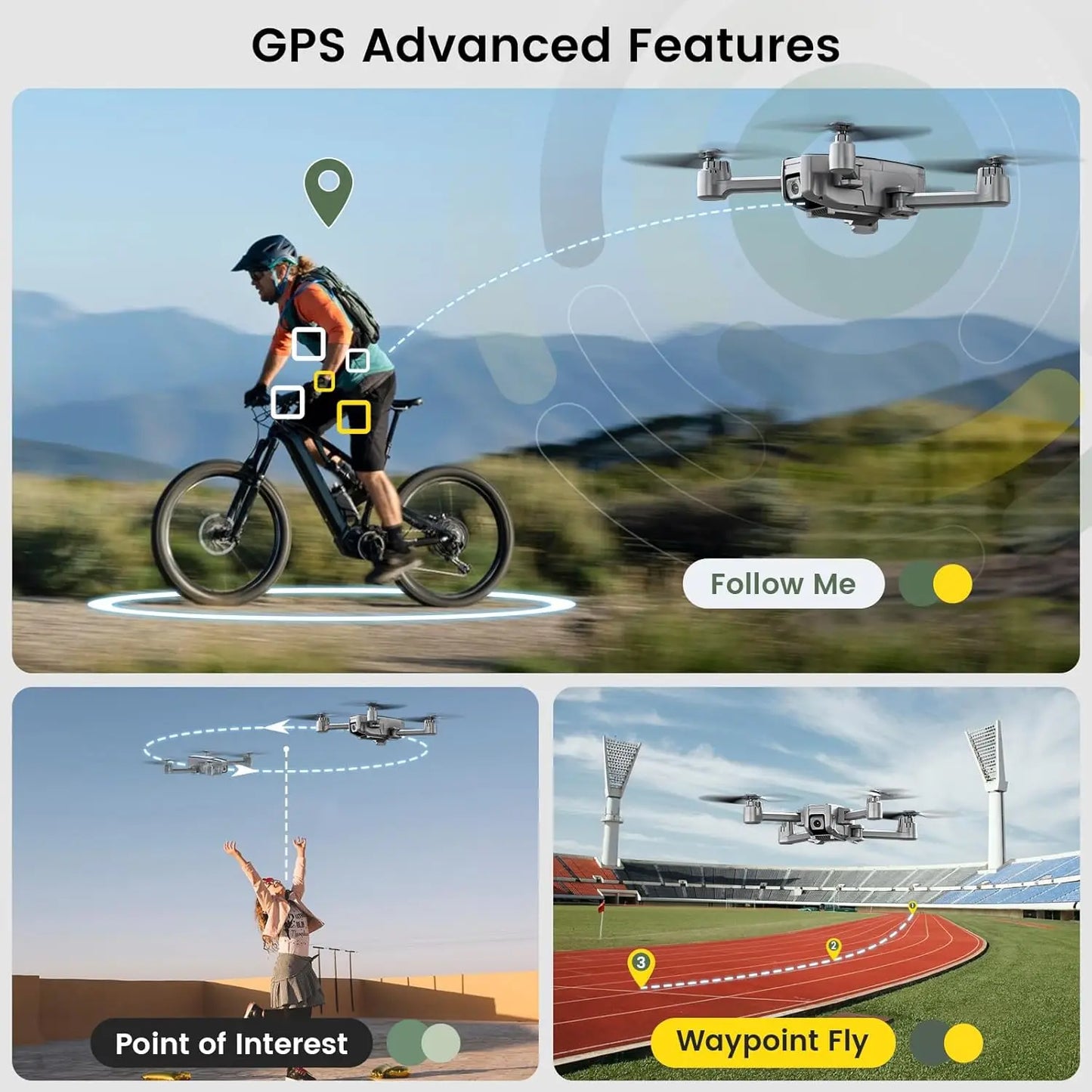 Holy Stone HS440D 4K GPS Drone: 20min Flight, Follow Me, Return, 5G FPV, Foldable, under 249g, Pro,C0..