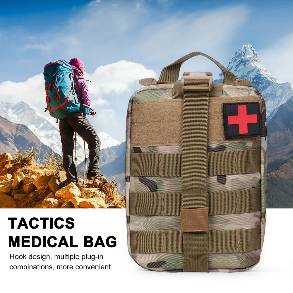 First Aid Kit Camping Tactical Medical EDC Pouch Emergency Survival Kit Outdoor Hunting Medical Bag 1000D Nylon Bag Waist Pack