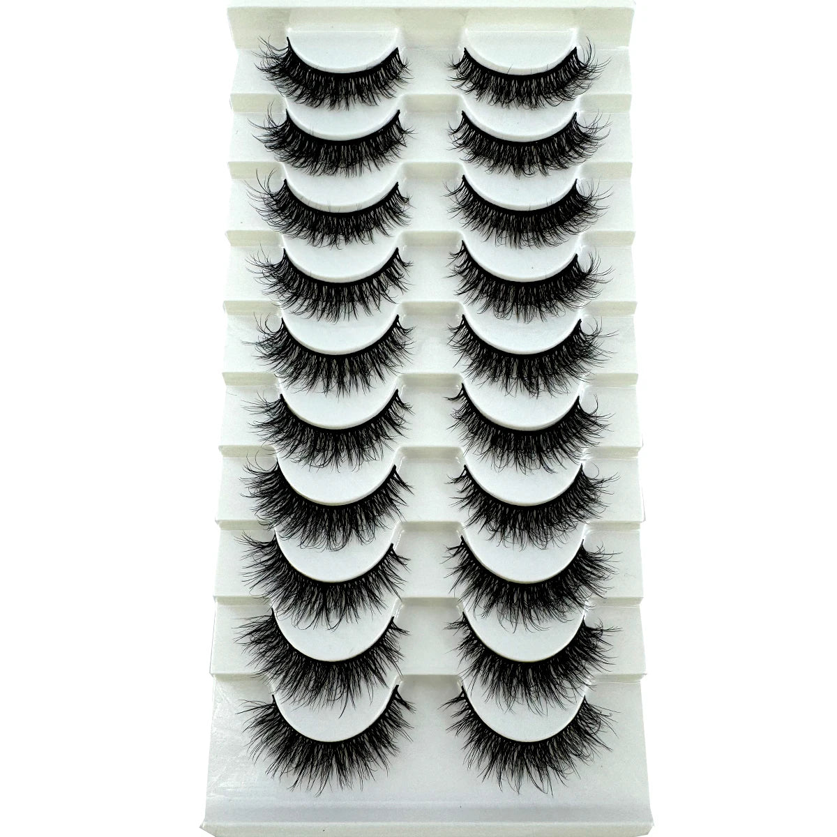 HBZGTLAD New 10 pairs 3D Mink Lashes Faux Mink Fluffy Lash Soft Full Thick Wispy Eyelash Dramatic False Eyelashes Makeup