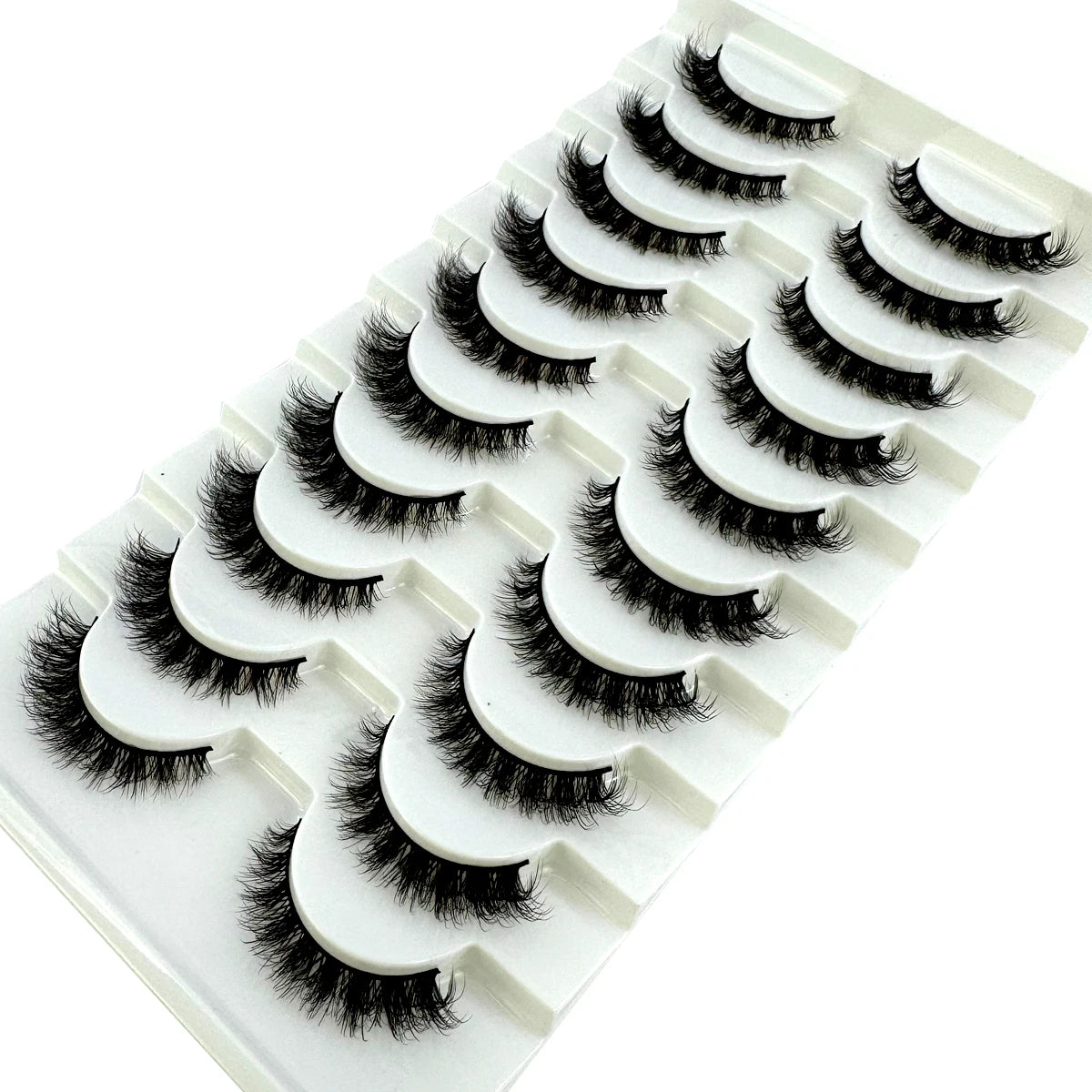 HBZGTLAD New 10 pairs 3D Mink Lashes Faux Mink Fluffy Lash Soft Full Thick Wispy Eyelash Dramatic False Eyelashes Makeup