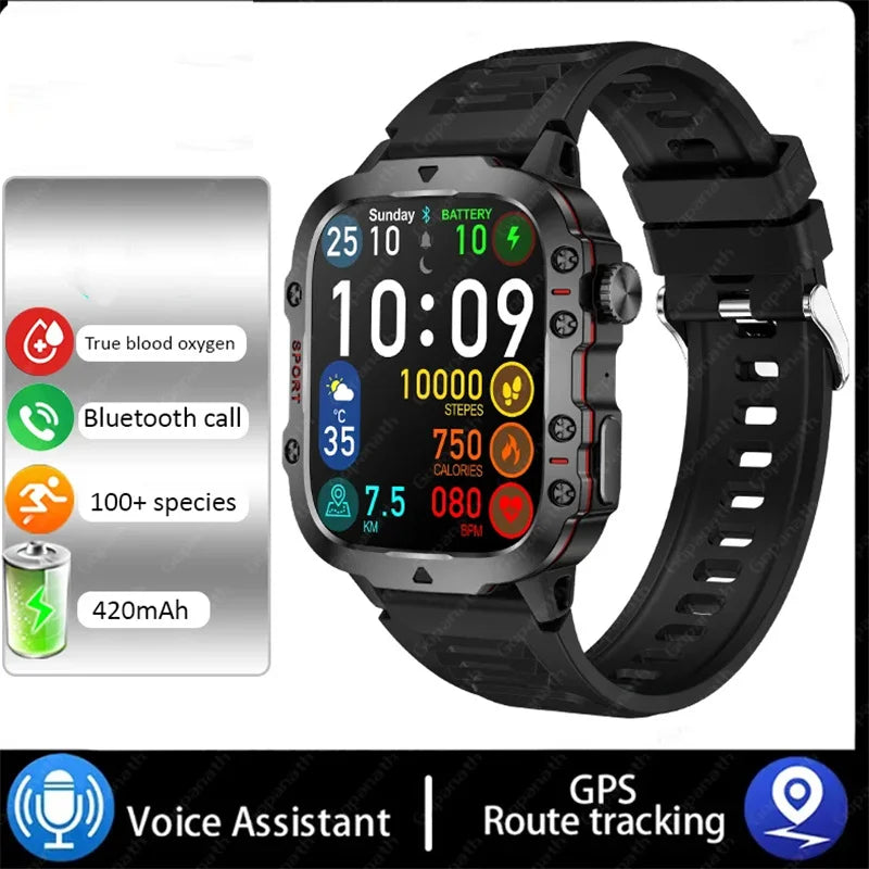 Smart Watch Sports Outdoor Bluetooth Call Triple Anti Heart Rate Blood Oxygen Encoder 2025 Android Waterproof SmartWatch