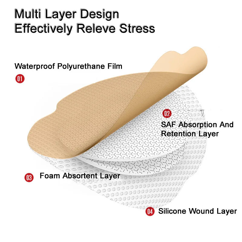 1Pcs Silicone Foam Dressing with Border Adhesive Sterilized Waterproof Wound Dressing Plaster Bandage Home Travel First Aid Kit