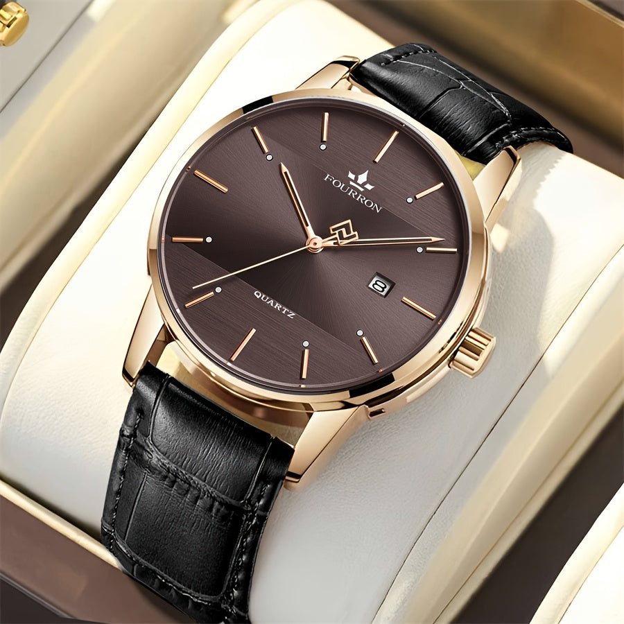 The FOURRON Brand Offers a New Stainless Steel Men'S Quartz Watch Featuring a Stylish And Minimalist Design, Perfect for Everyday Wear, Travel, And Business. It Is an Ideal Choice for Birthday And Holiday Gifts, with Multifun